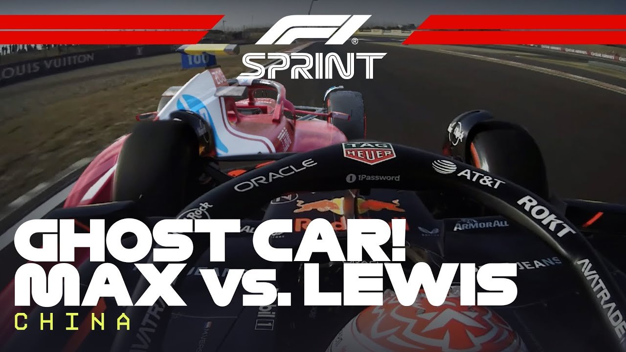 Porównanie okrążeń z samochodem duchów Lewisa Hamiltona i Maxa Verstappen | 2025 Big Chinese Award - YouTube